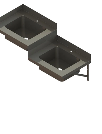 Bancada Industrial com Cuba Dupla Inox 304