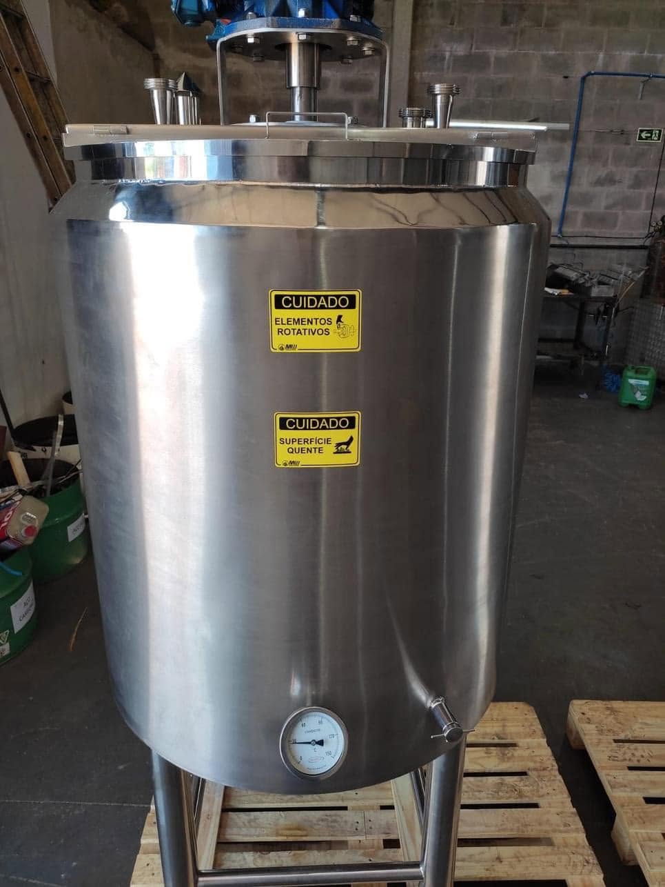 Tanque Pasteurizador e Misturador Industrial Inox